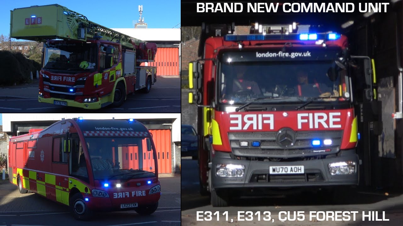 London Fire Brigade Forest Hill NEW Command Unit, Turntable Ladder + Pump Full House Turnout