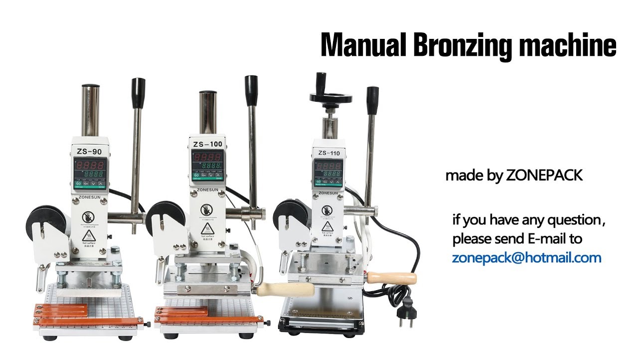 ZS90 ZS100 ZS110  Hot Foil Stamping Machine for PVC Card leather and paper