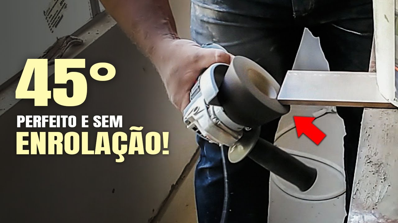 COMO MARCAR E FAZER 45 GRAUS NA CERÂMICA COM O ESQUADRO! (DICA FÁCIL)