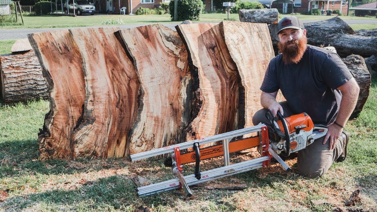Using a Chainsaw Mill I Purchased From Amazon for the Very First Time