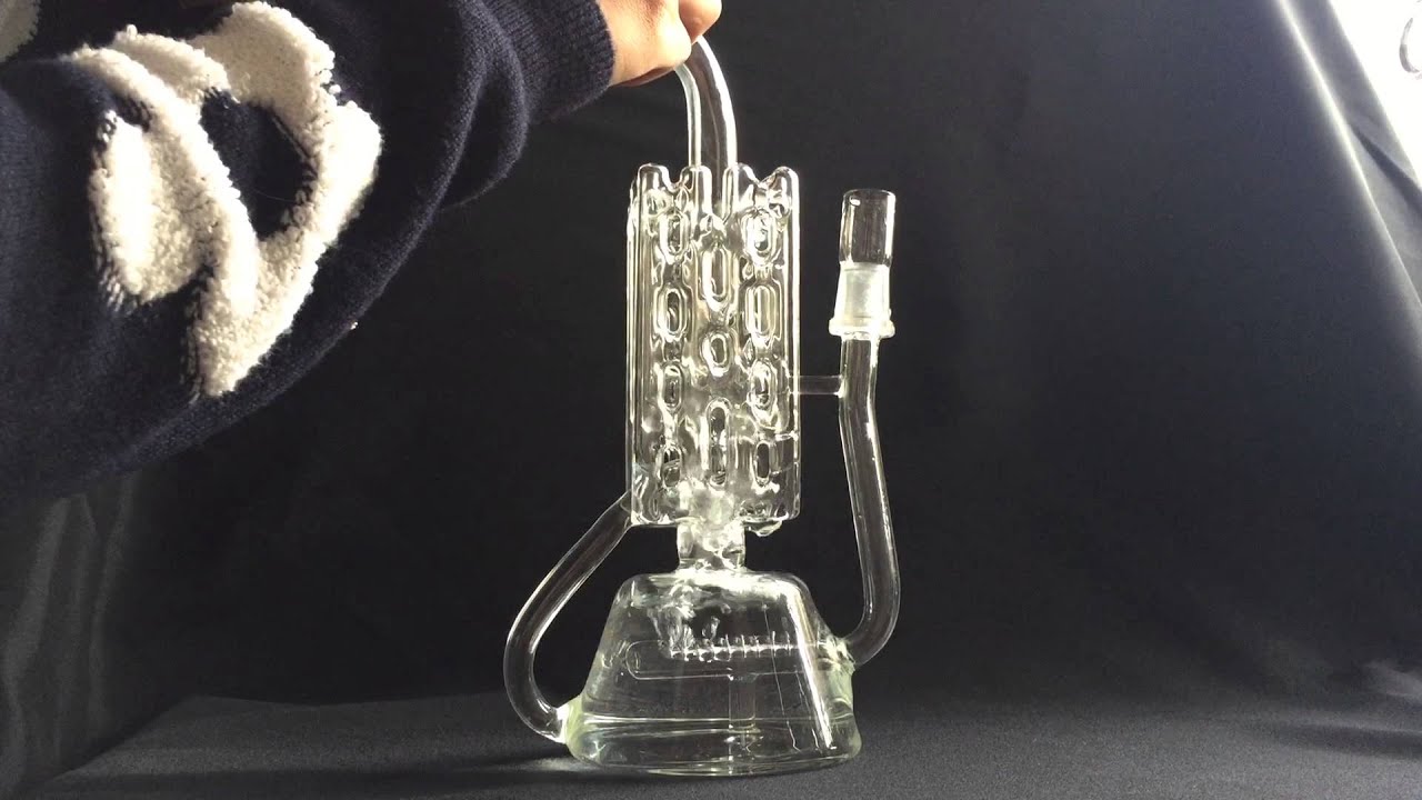 710 Oil Rig  Glass Bong Recycler Fab Egg Glass Bongs Water Pipe Oil Rig Dabber