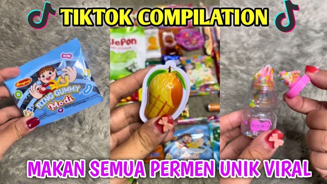 MAKAN SEMUA PERMEN VIRAL UNIK ANEH JAJANAN SD | KOMPILASI VIDEO TIKTOK CHRISTINE YUWANTI