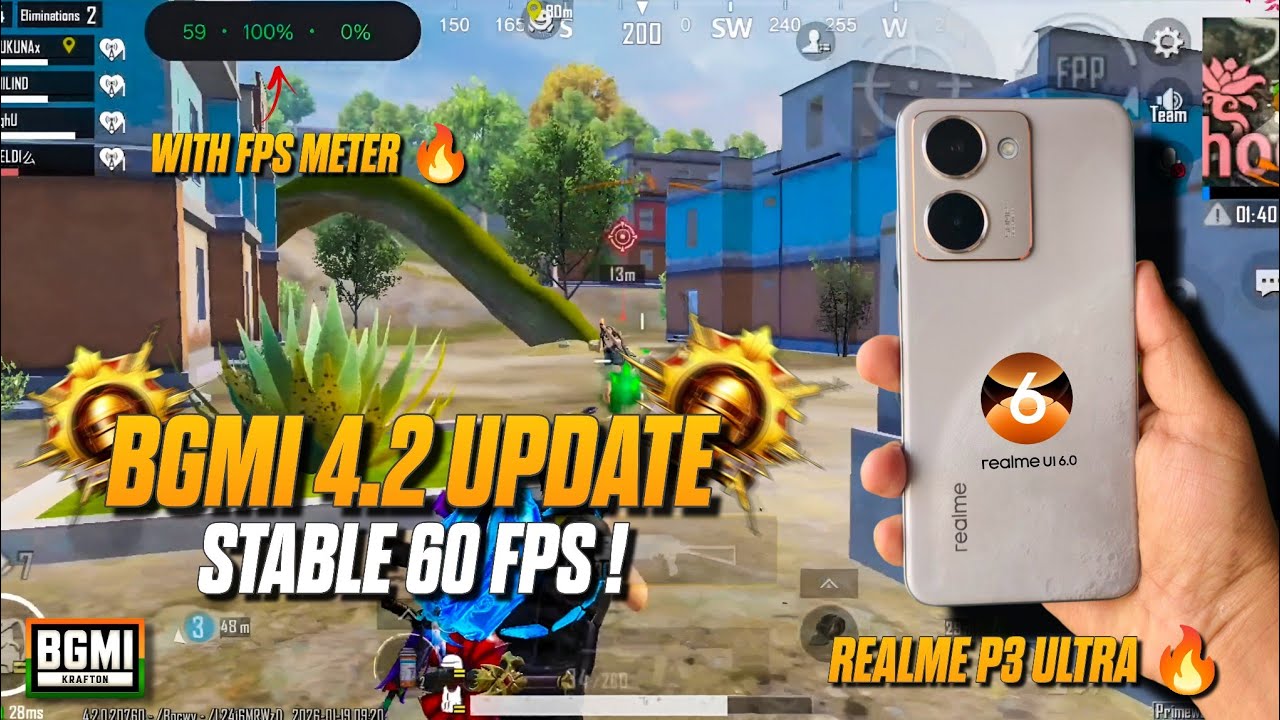 Realme P3 Ultra FPS Drop Test 🔥: (Bgmi 4.2 Update)