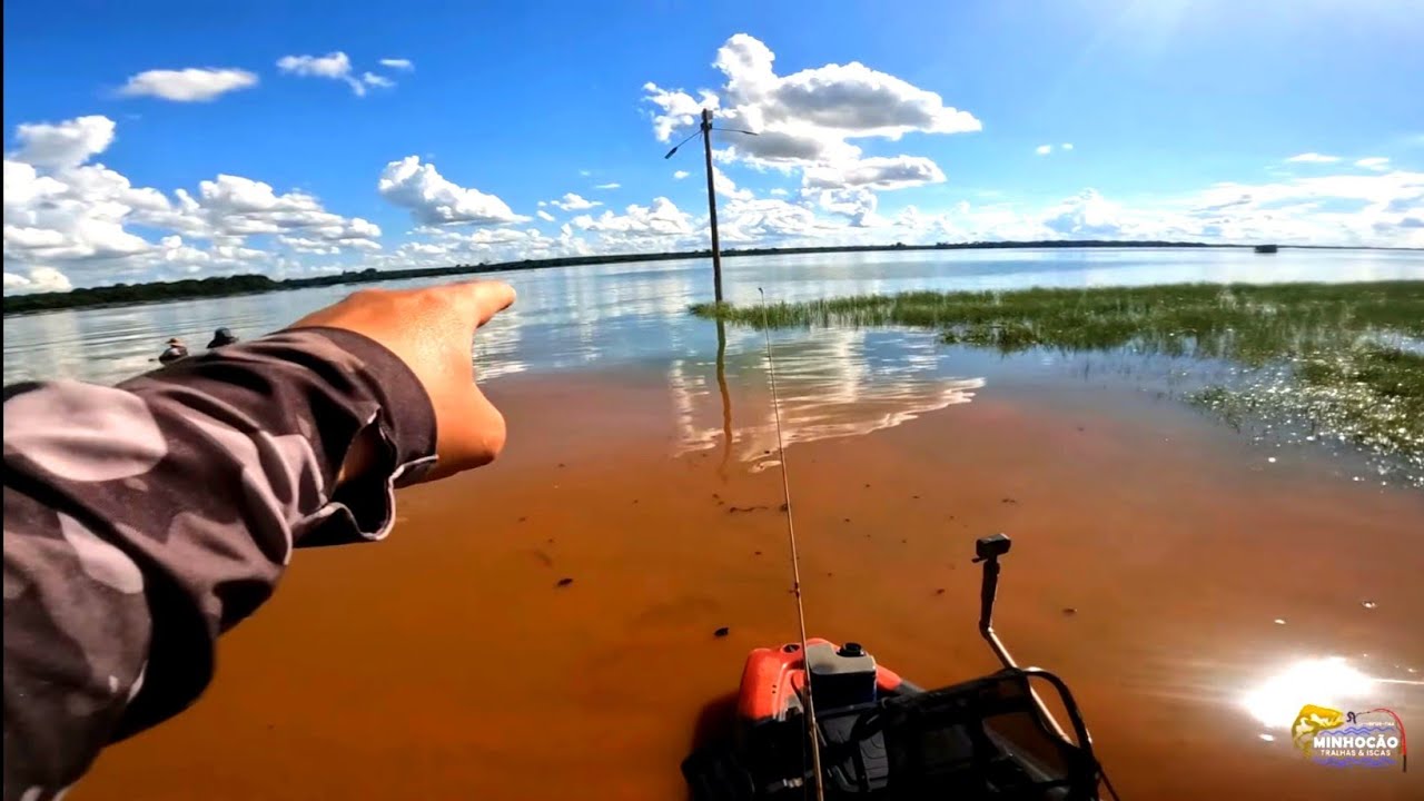Pescaria de Tucunar&eacute; com o Rio cheio at&eacute; na Tampa. 