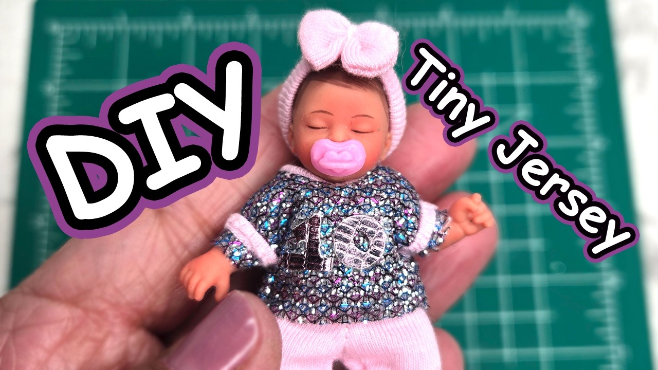 Tiny Jersey for Mini Baby Doll | DIY Miniature Clothes