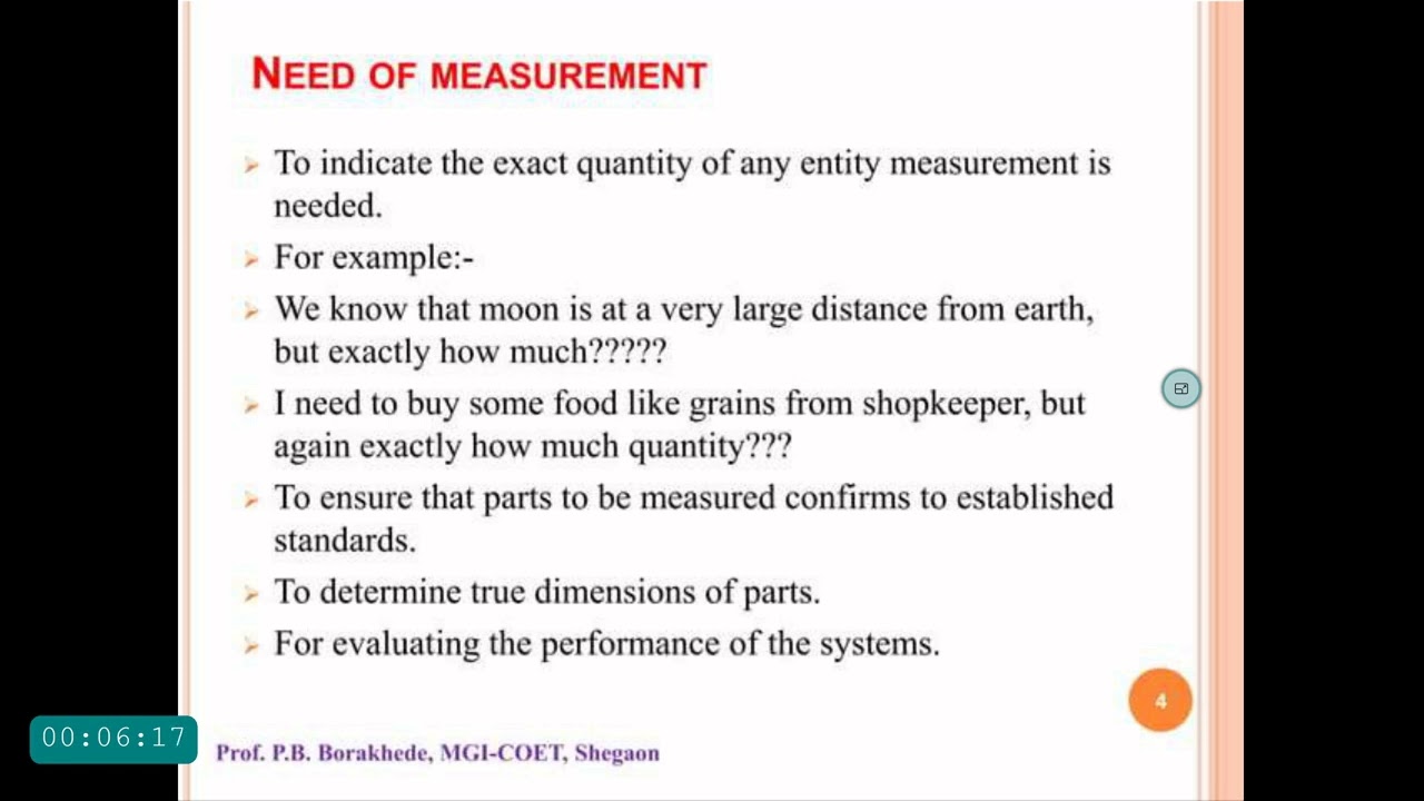 Measurement System   Dr C Usha Devi