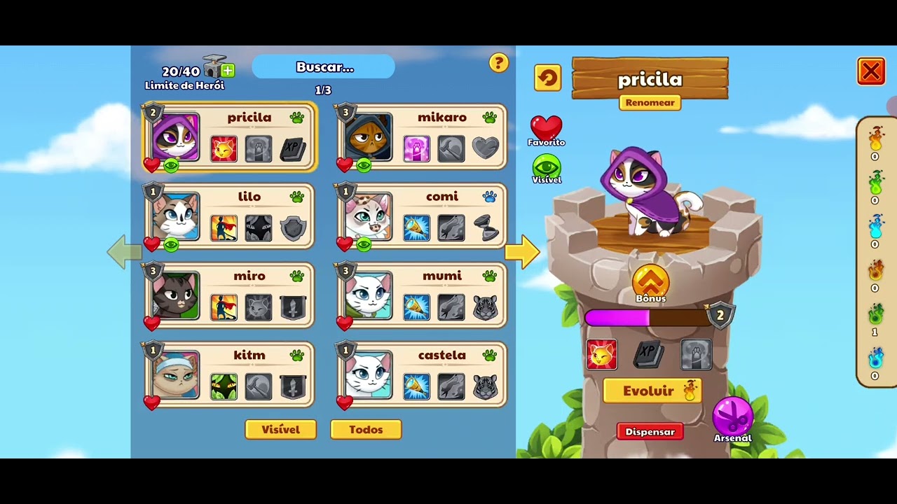Jogando Castle Cast - e falando o nomes dos meus gatinhos 🐾🐾🐱