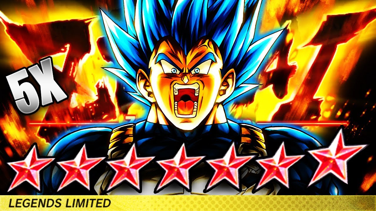 THE BEST UNIT IN THE GAME?! 5x ZENKAI BUFFED 14 STAR LF SSBE VEGETA SHOWCASE! - Dragon Ball Legends