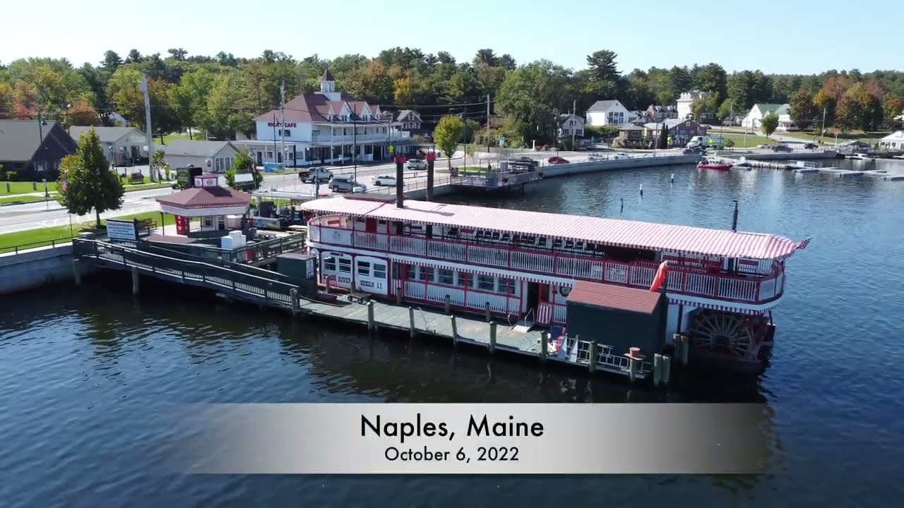 Naples, Maine Fall Drone flight. Songo River Queen II