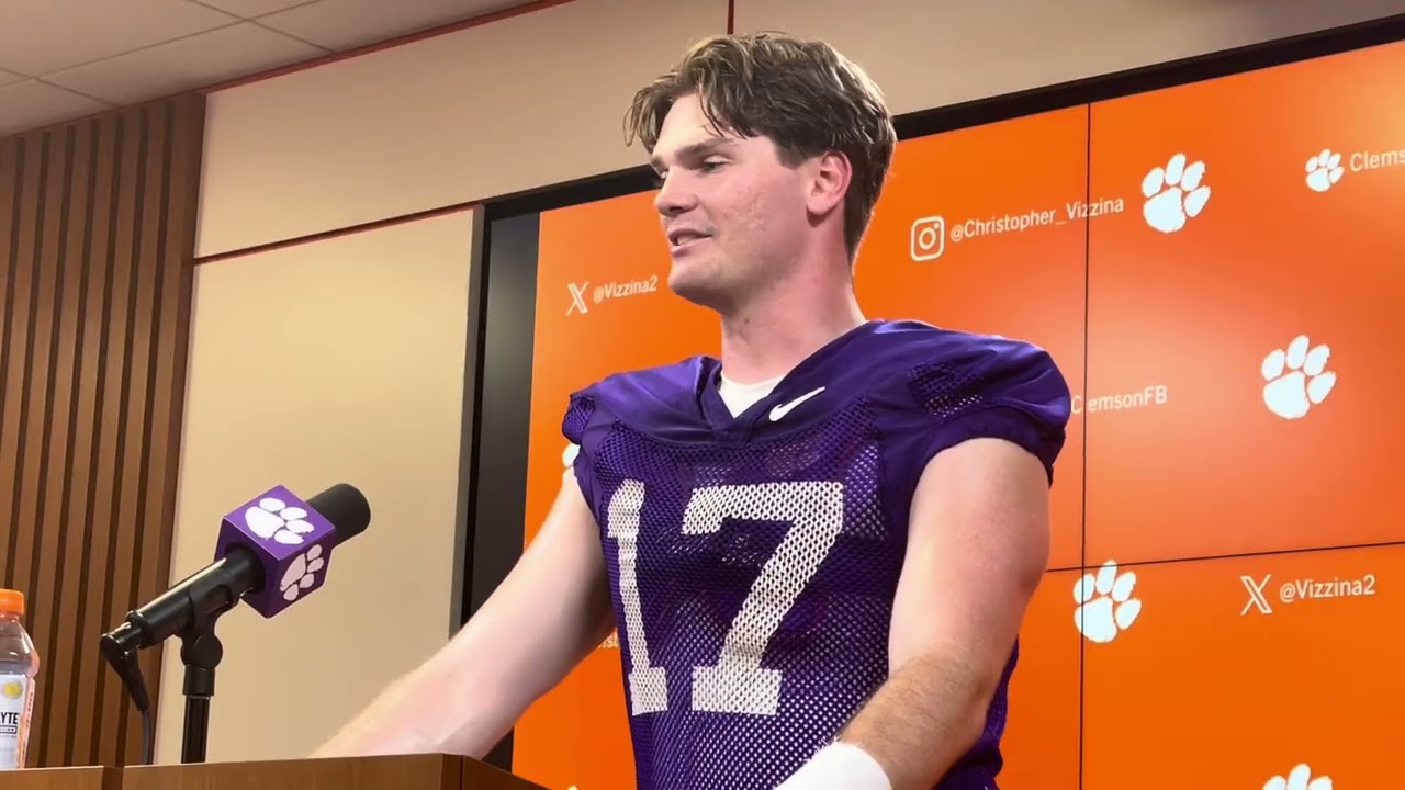 Clemson QB Christopher Vizzina speaks about Morris and the new offense 