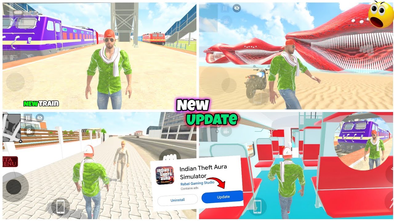 Indian Theft Aura Simulator New Train Add | New Npc Girl Add | El Gran Maja Add | Secret Feature 