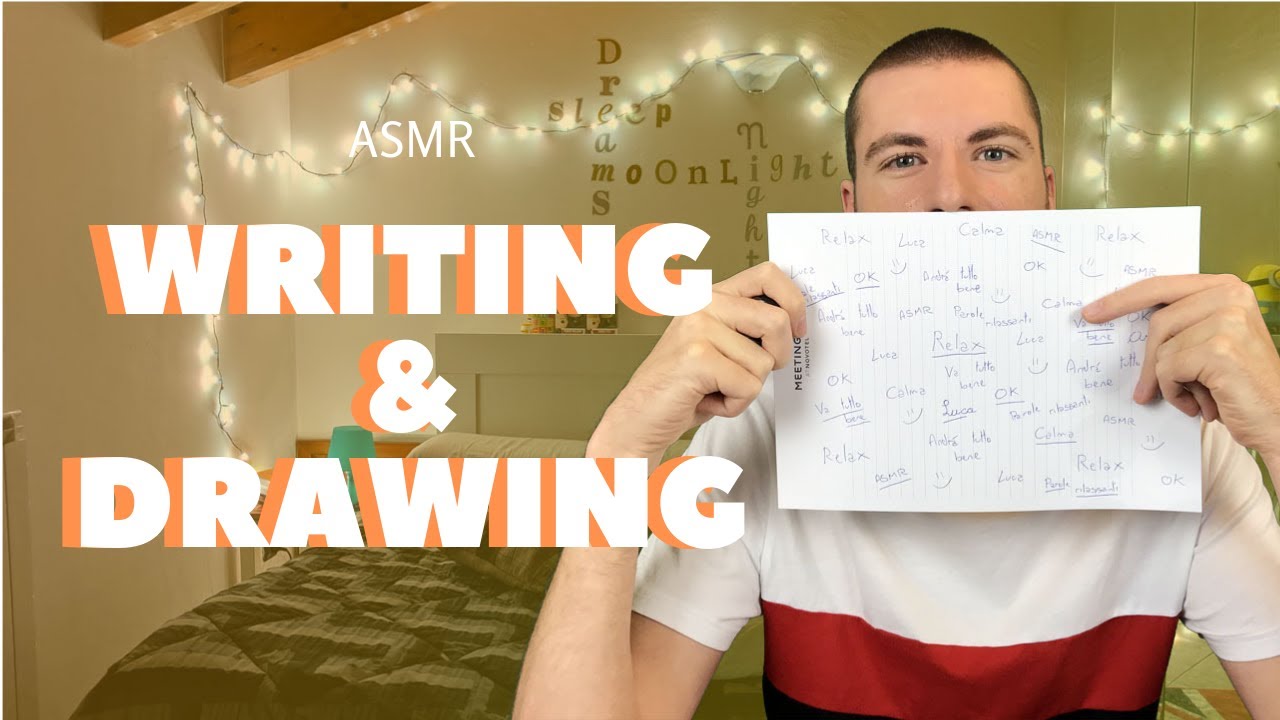 [ASMR ITA - Whispering] Rilassiamoci scrivendo e disegnando (male 😂)