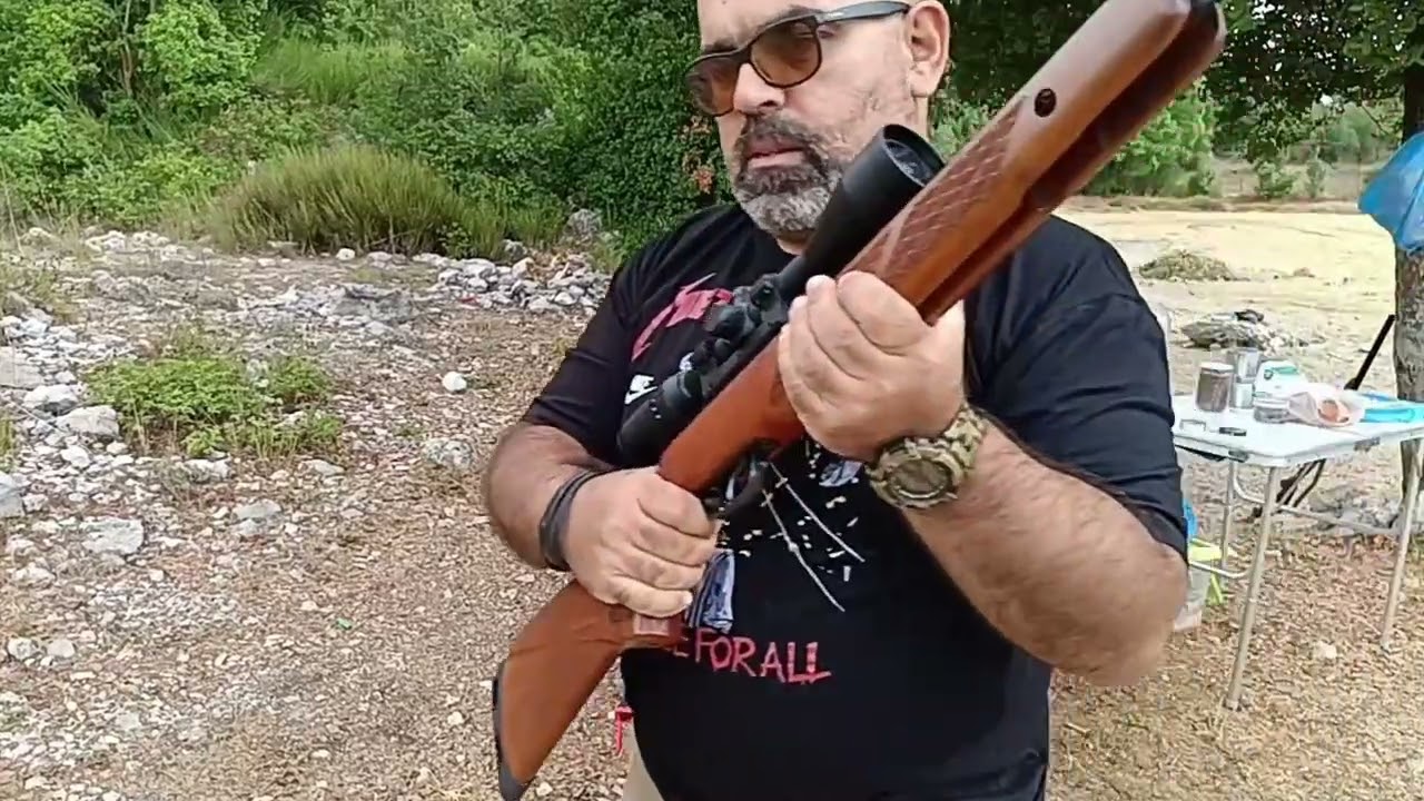 GAMO HUNTER EXTREME 22 CAL  SHOOTING TARGET AT 80 METERS/ 265 FEET