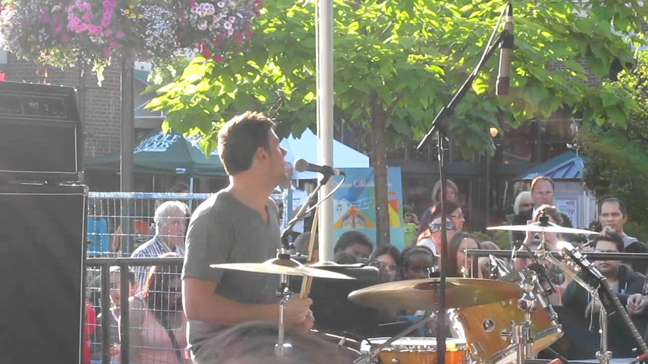 Cory Monteith drumming during Endless Summer