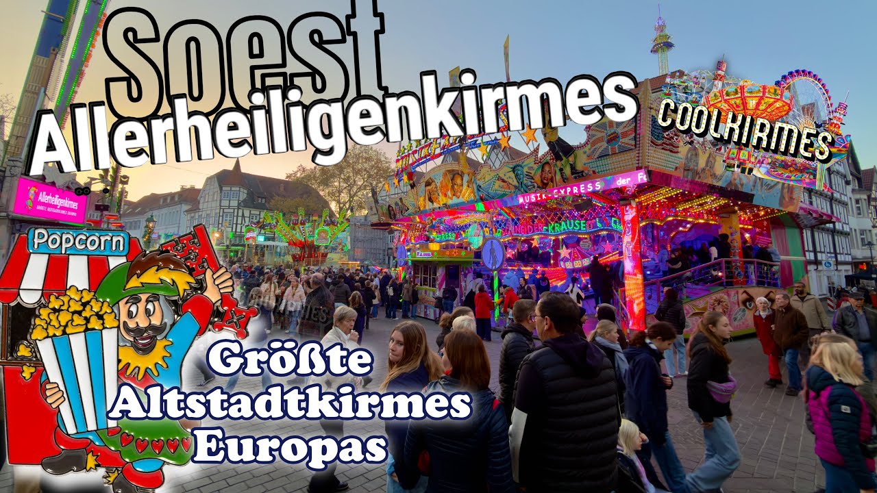 Allerheiligenkirmes Soest 2025 &ndash; Soest im Fiebertraum | Karussell Giganten im Soester Kirmes Himmel