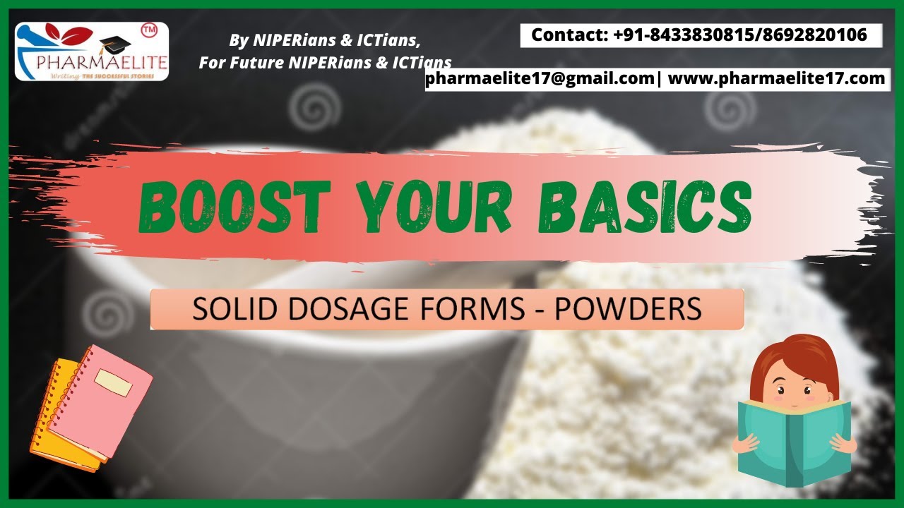 GPAT/NIPER : Boost Your Basics - POWDERS  || PHARMAELITE || +91-8433830815