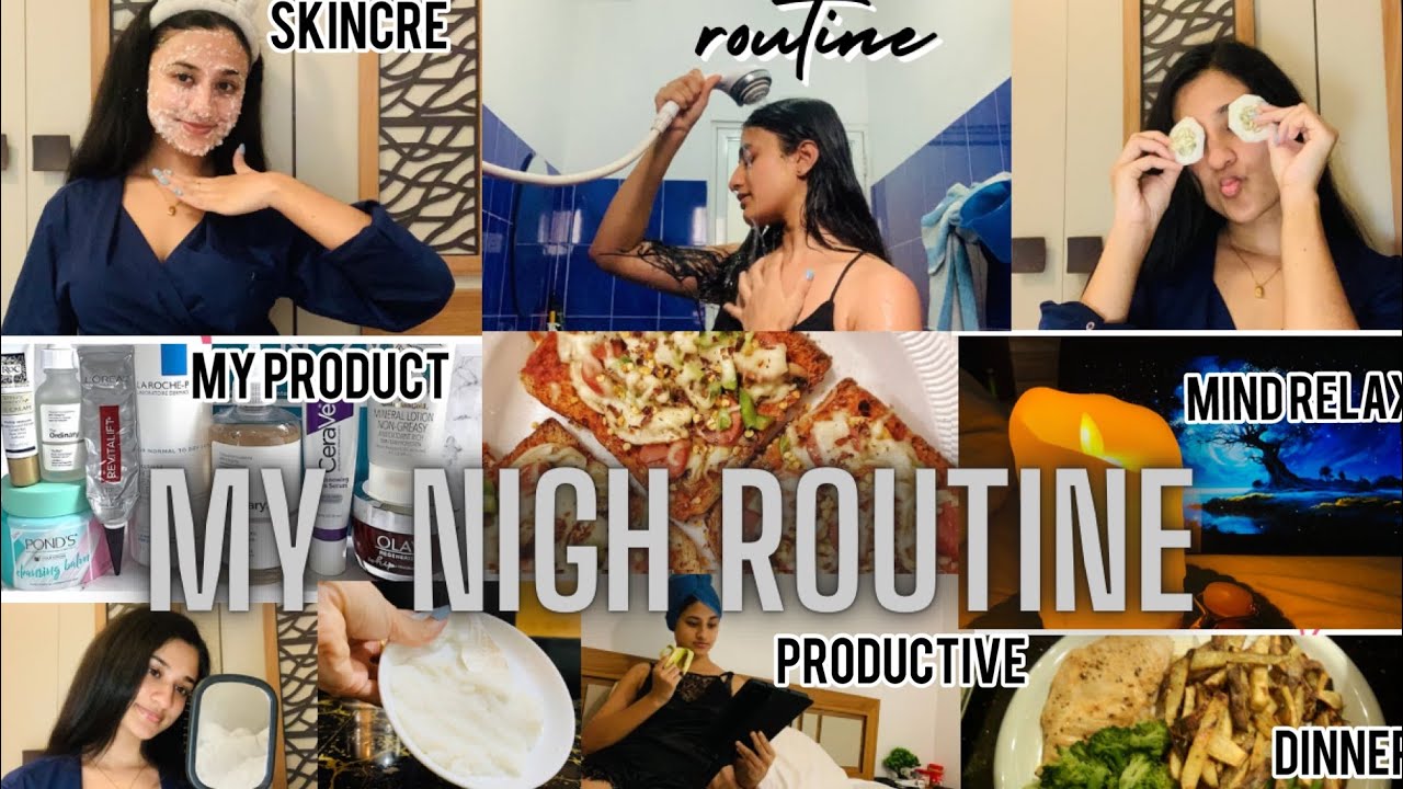 My night routine🍃|මම ලස්සන වෙන්න පාවිච්චි කරන ￼￼ 🧖🏻‍♀️product|🥰 with hiruu