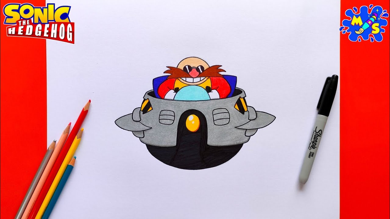 How to Draw Doctor Egg man with Pod || Sonic Drawing