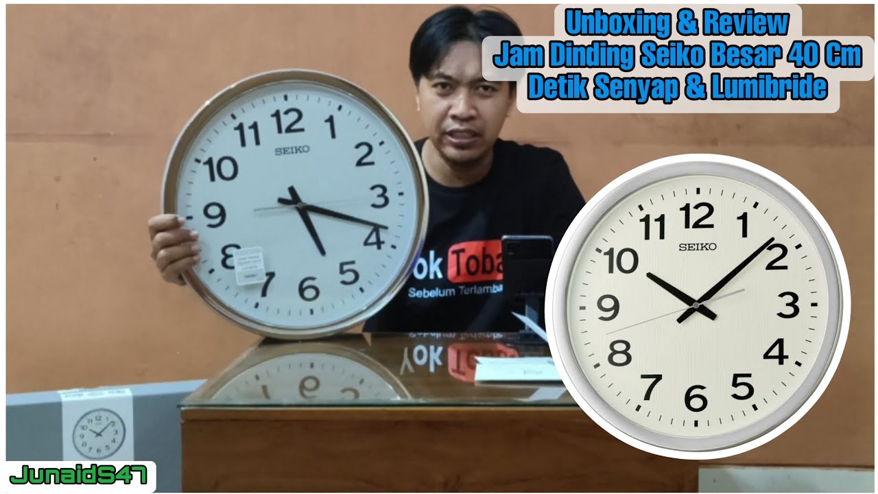 Unboxing & Review Jam Dinding Seiko Besar 40 Cm Detik Senyap & Lumibride