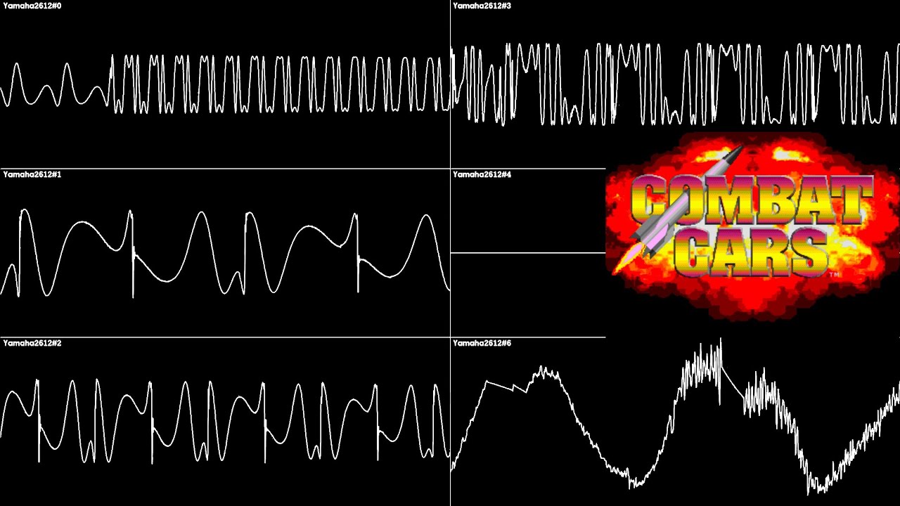 combat cars full soundtrack oscilloscope - sega genesis / mega drive - ym2612 music