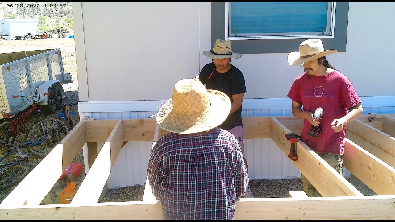 A FATHER AND 2 SONS BUILT A FRONT PORCH/HOW TO BUILD A DECK OR PORCH