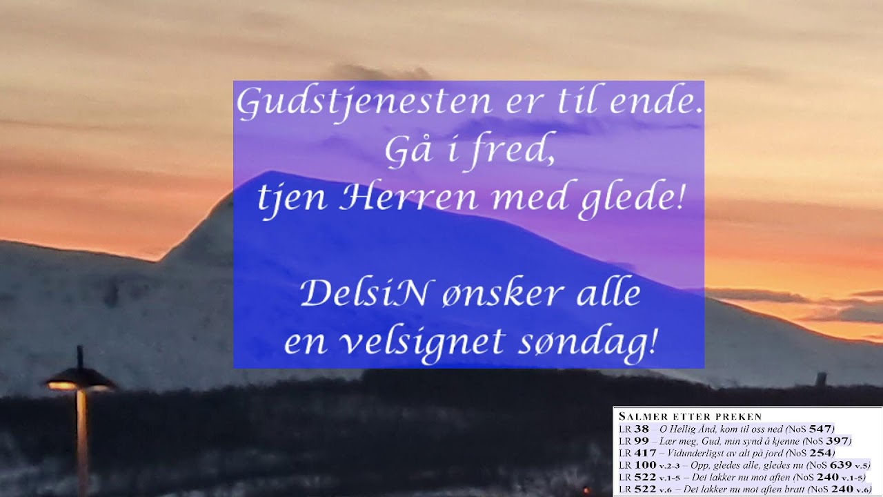 3 s. i advent (14.12.25) Fra Tromsø Valgmenighet (DelsiN)