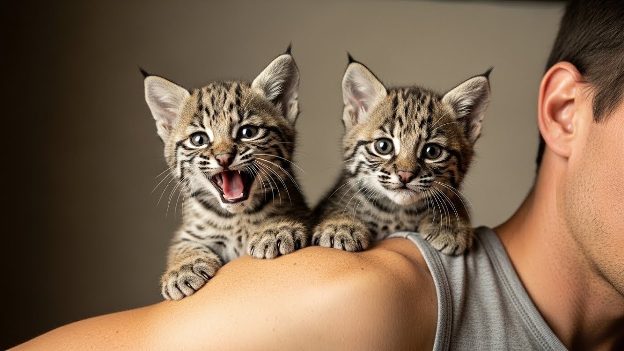 He Said He Hated Bobcats — Now Two Bobcat Kittens Run His Whole House!
