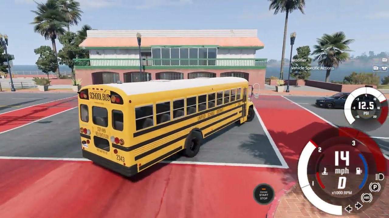 BeamNG DRIVE School Bus Endurance Testing on City Streets Crashes, Jumps and More