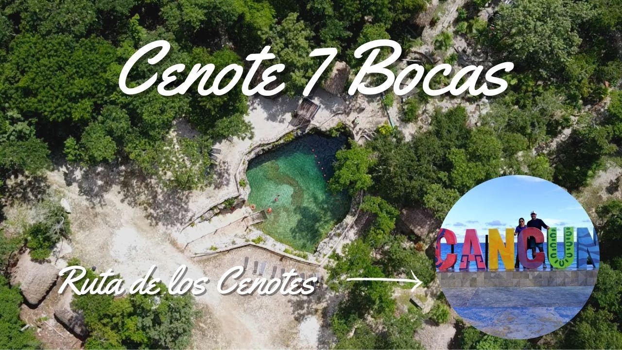 Cenote Siete Bocas Cancun México 🤩🏝️🌎