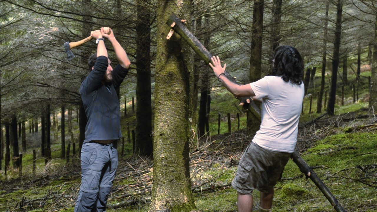 Construcción de refugio natural en el bosque de principio a fin - Bushcraft ASMR