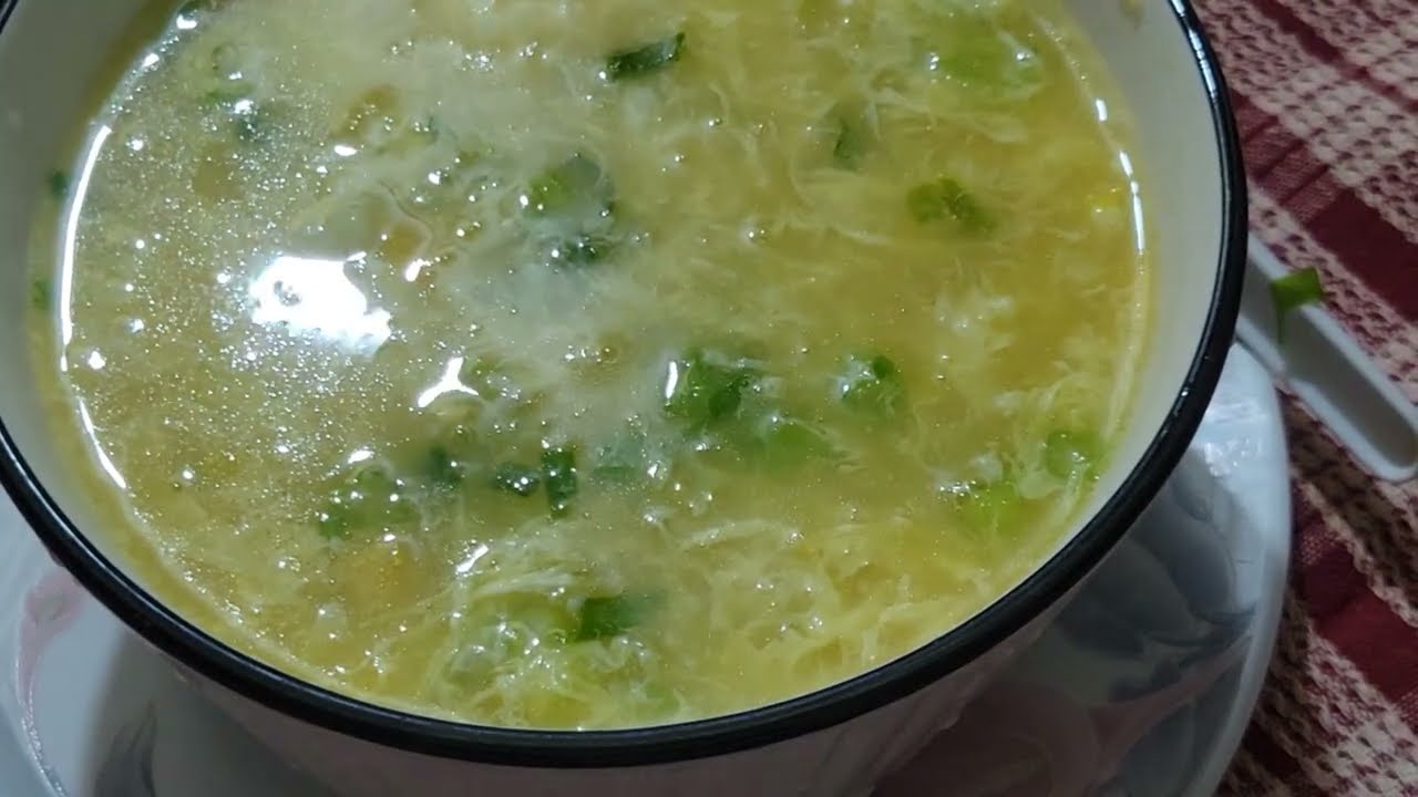 HOMEMADE SHRIMP SWEET CORN EGG DROPS SOUP BETTER THAN THE RESTAURANT 