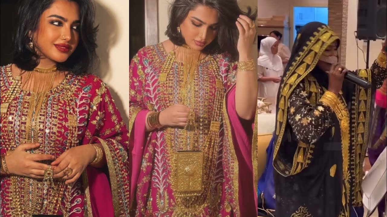 قرقيعان نجلاء الودعاني😍لابسه كميه ذهب تبارك الله💸😳جابت فرقه تغني