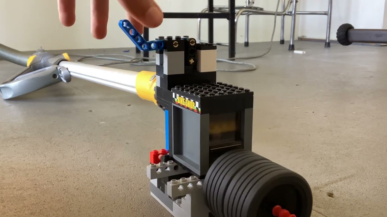 Piston on Lego Vacuum Engine Explodes