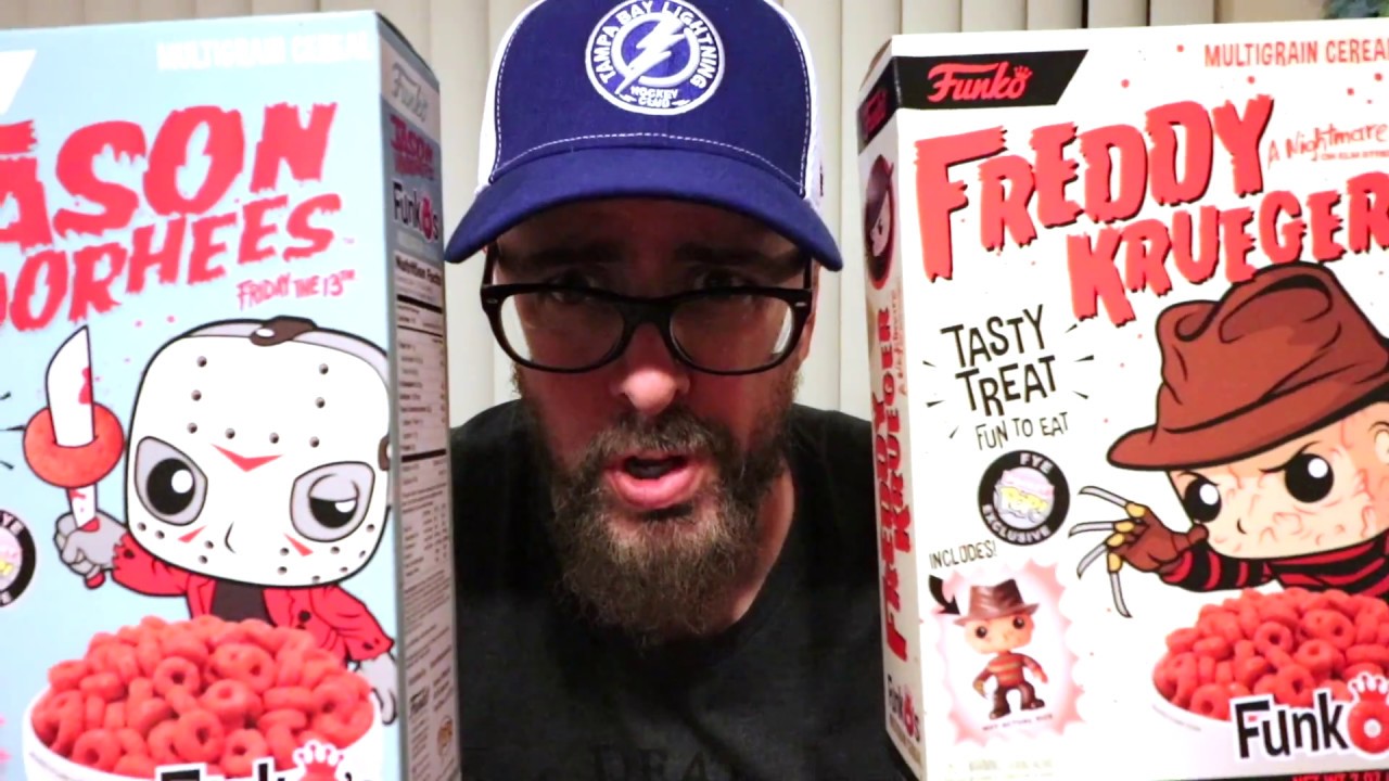 Cereal Killers! Funko Pop Cereals! FunkO's Cereal Review! Jason, Freddy, Pennywise, & Beetlejuice!