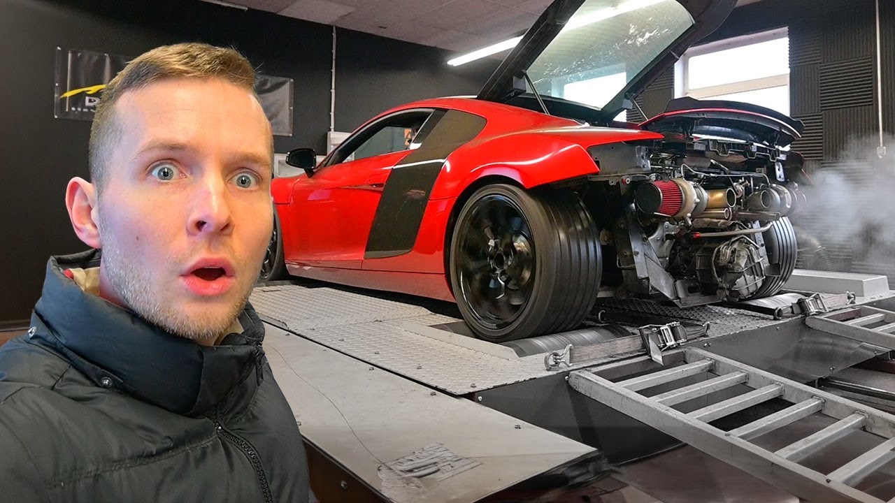 WIE VIEL LEISTUNG drückt der Audi R8 Biturbo auf dem Prüfstand?