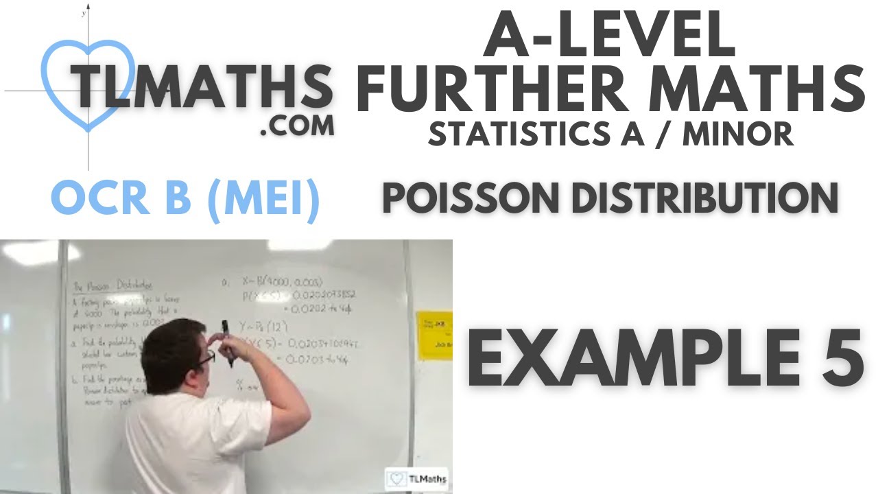 OCR MEI Statistics Minor J: Poisson Distribution: 13 Example 5