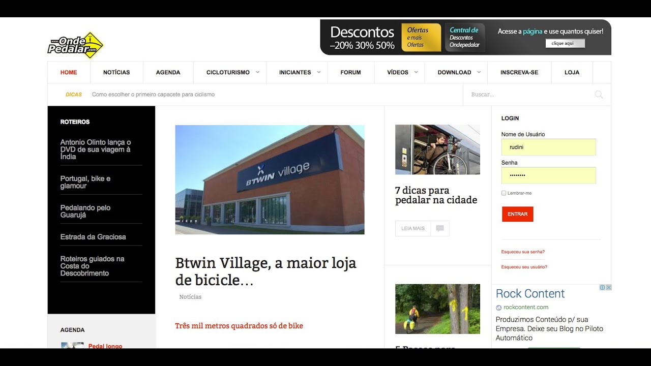 O novo site do Ondepedalar.com
