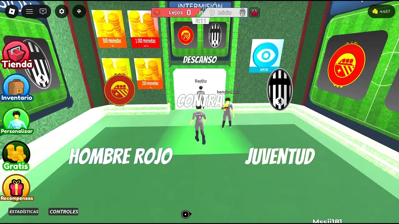 Jugando un partido de fútbol de CHILL EN ROBLOX