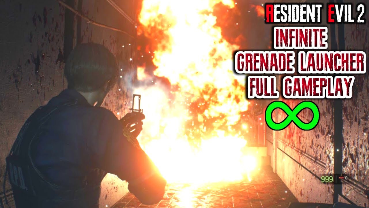 INFINITE GRENADE LAUNCHER ONLY!! Full Gameplay - Resident Evil 2 Remake