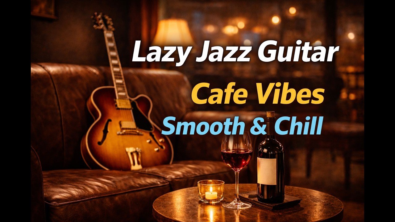 저작권 없는 Lazy Smooth Jazz Guitar Music Relaxing Cafe & Lounge Vibes for Study, Work 감미로운 재즈 기타 카페 라운지
