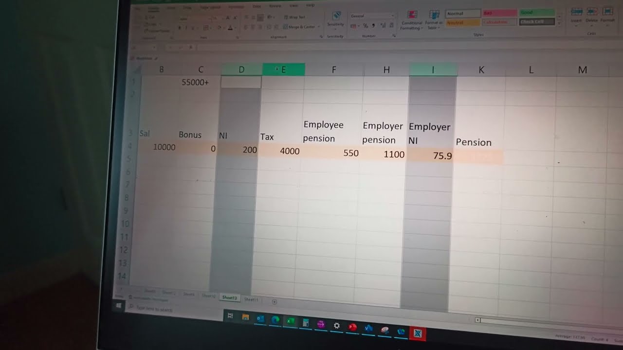UK salary deductions | National Insurance | Tax | Pension
