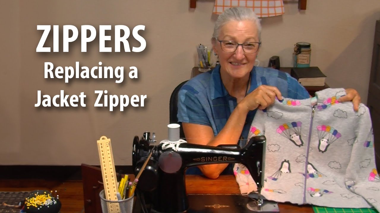 ZIPPERS (Part 3) Replacing the Zipper in a Sweatshirt Jacket