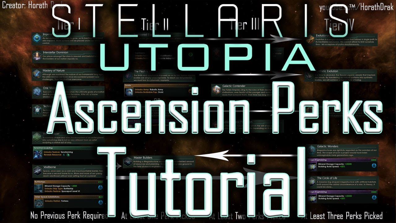 Stellaris Utopia: Ascension Perks Tutorial - Stellaris Tutorial