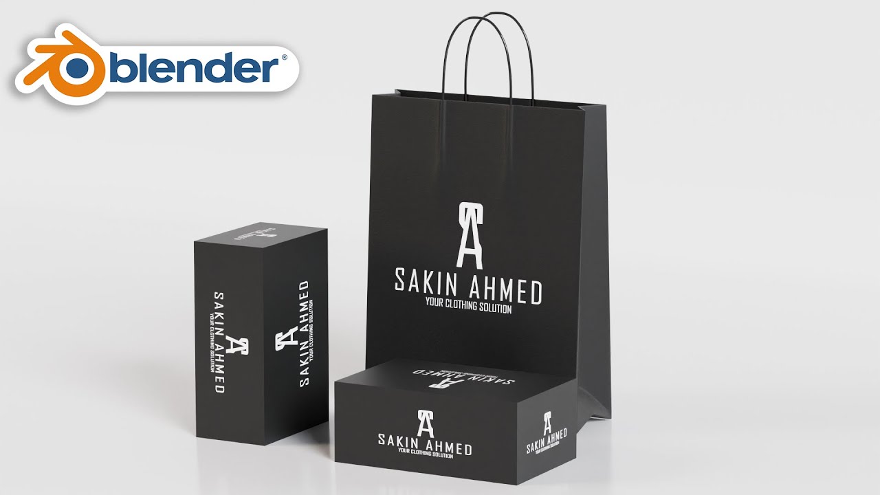 Shopping Bag modeling and Mockup tutorial in blender step by step