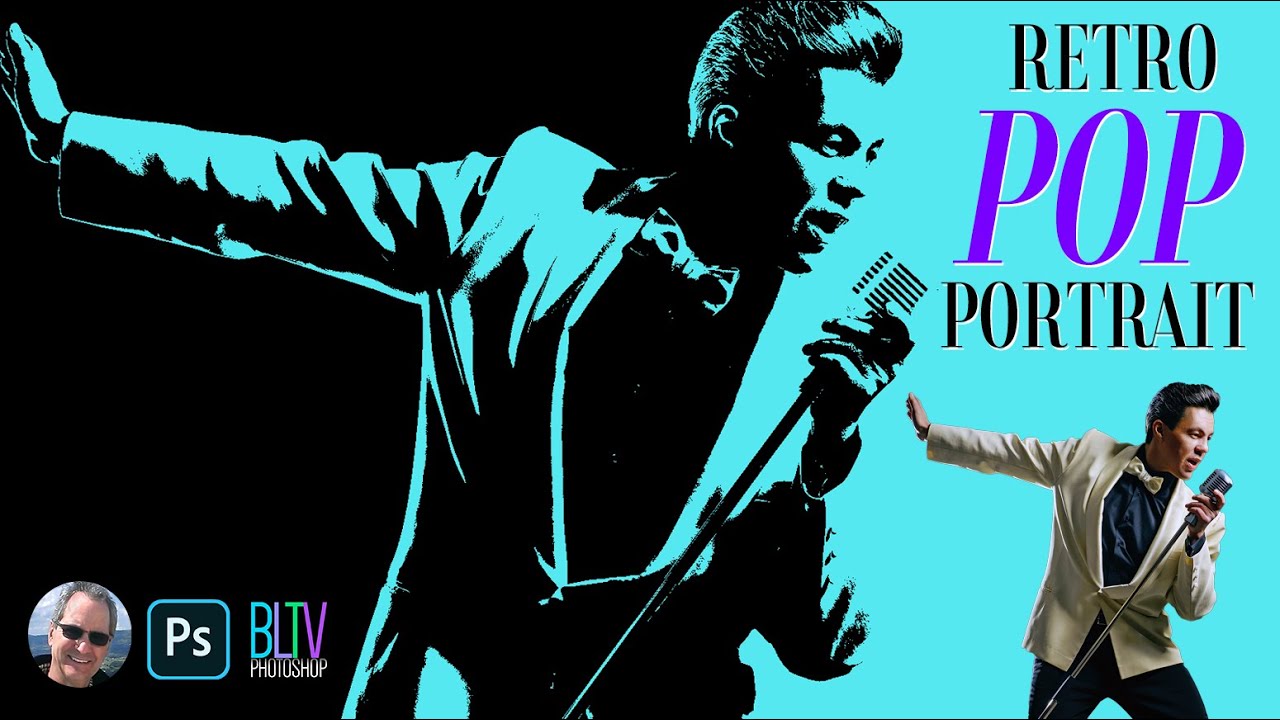 Photoshop: Create a Retro, High-Contrast, POP ART Portrait Design from a PHOTO
