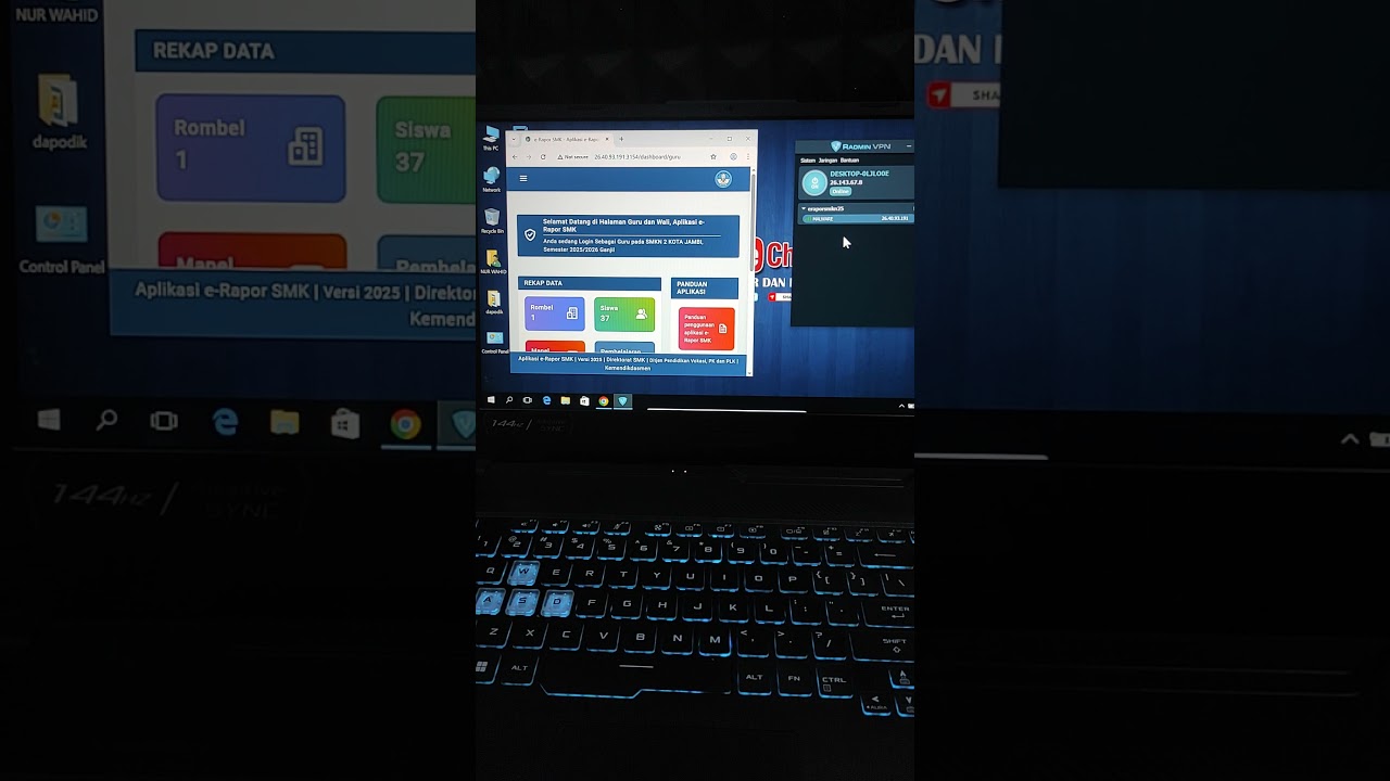 Onlinekan E-Rapor 2025 Pakai Radmin VPN ❗ Jangan Salah ❌