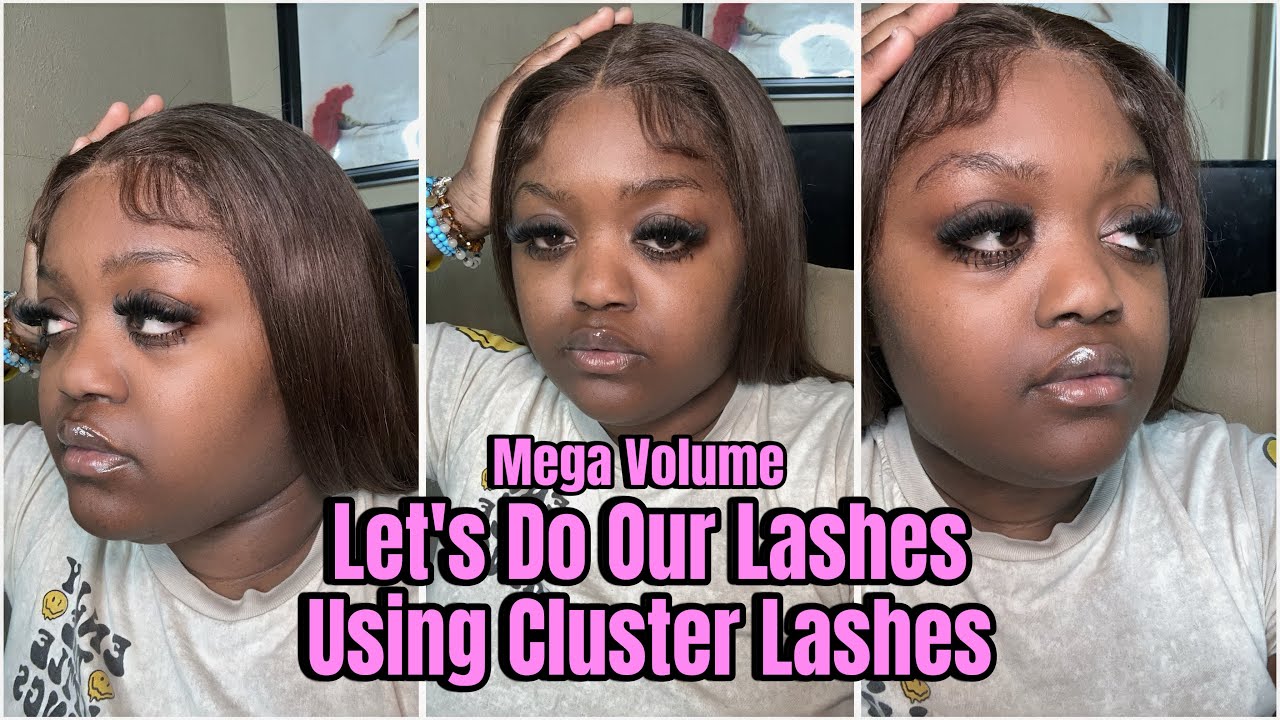Mega Volume wispy Lashes | using cluster Lashes | including bottom lashes