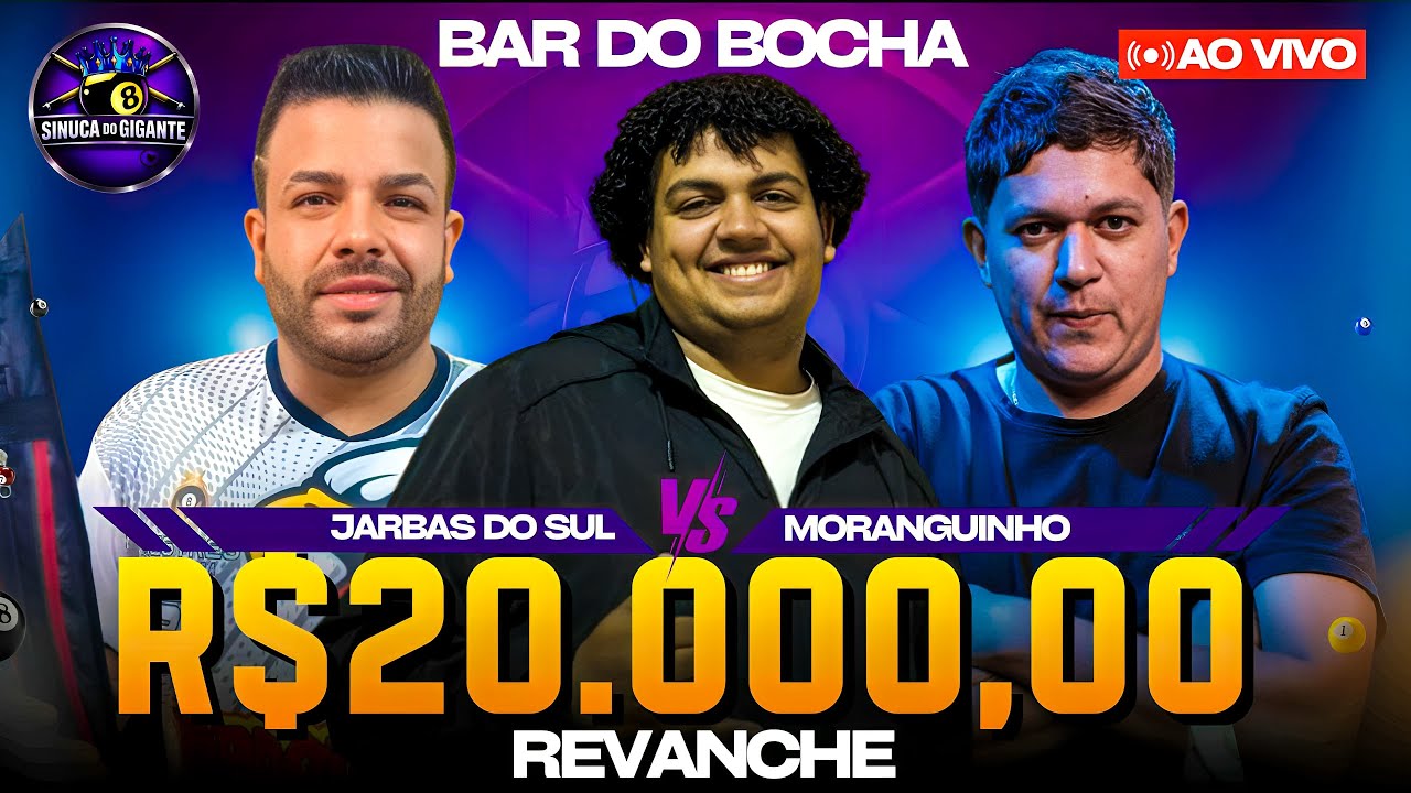 MORANGO X JARBAS - SINUCA AO VIVO VALENDO 20 MIL