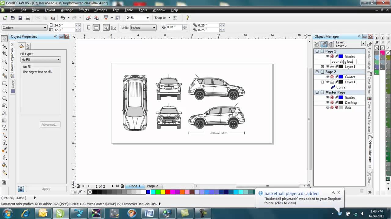 How to make a Vehicle wrap template in Corel Draw