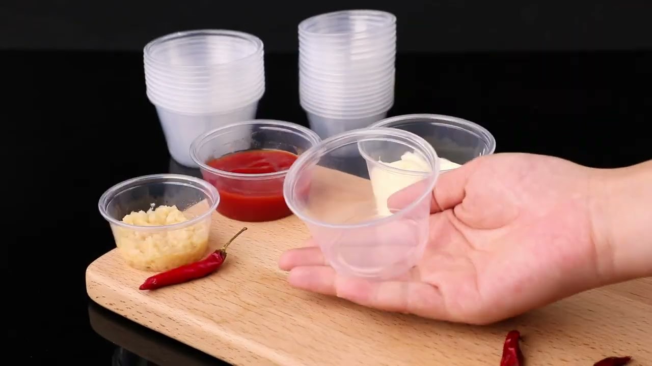 High Quality Round Clear Disposable Plastic Take Away Food Containers With Lids
